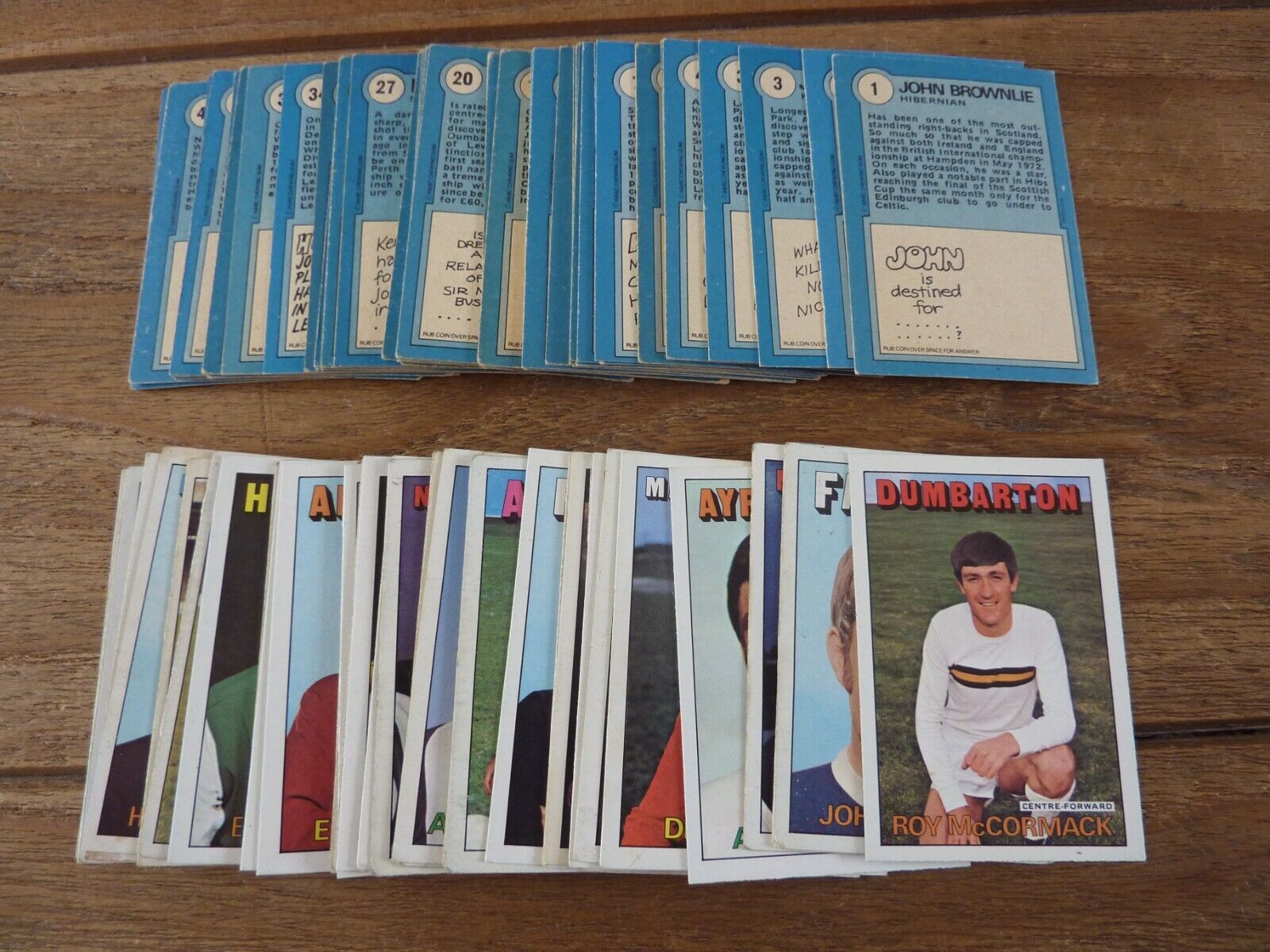 A&BC Scottish Football Blue Back Cards from 1972 - VGC - Pick Your Cards