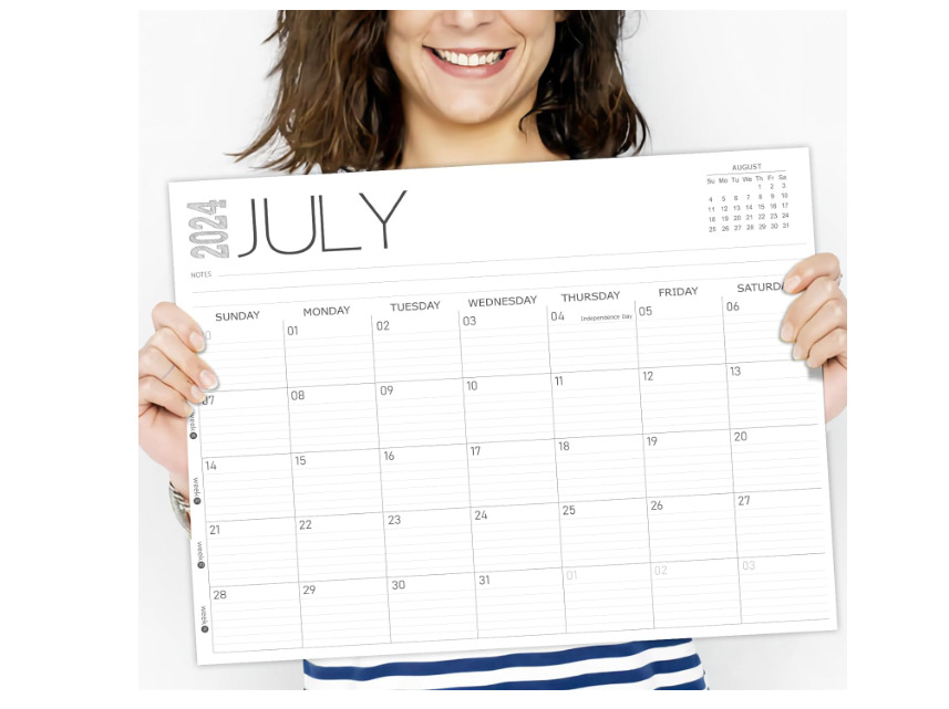 2024 Desk Calendar - Monthly Calendar 2024 from January to December 14 x 11 I...