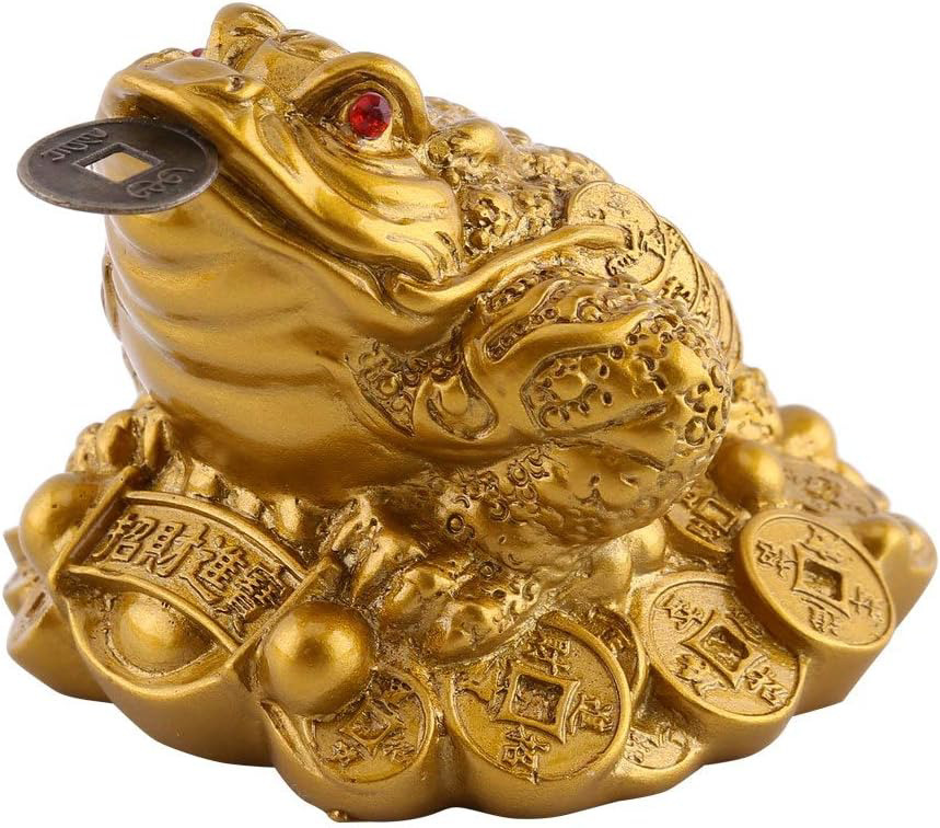 Hilitand Money Frog Toad Decoration,Chinese Feng Shui Wealth Lucky Money Frog St