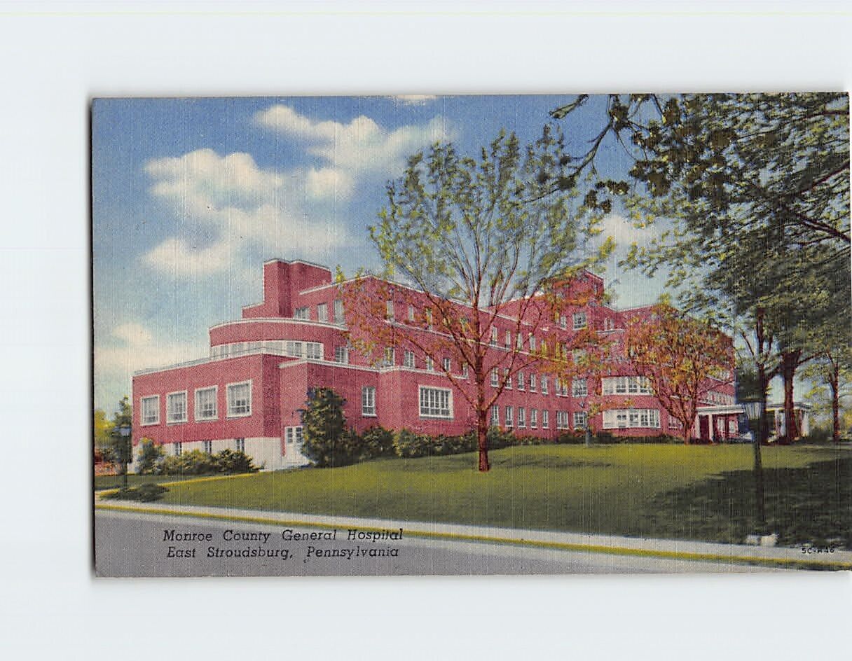 Postcard Monroe County General Hospital East Stroudsburg Pennsylvania USA