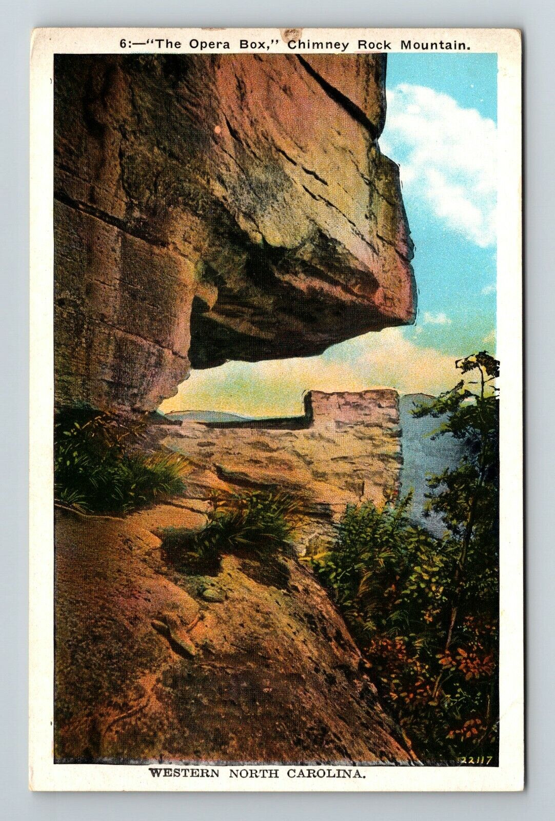 Western NC-North Carolina, Chimney Rock Vintage Souvenir Postcard