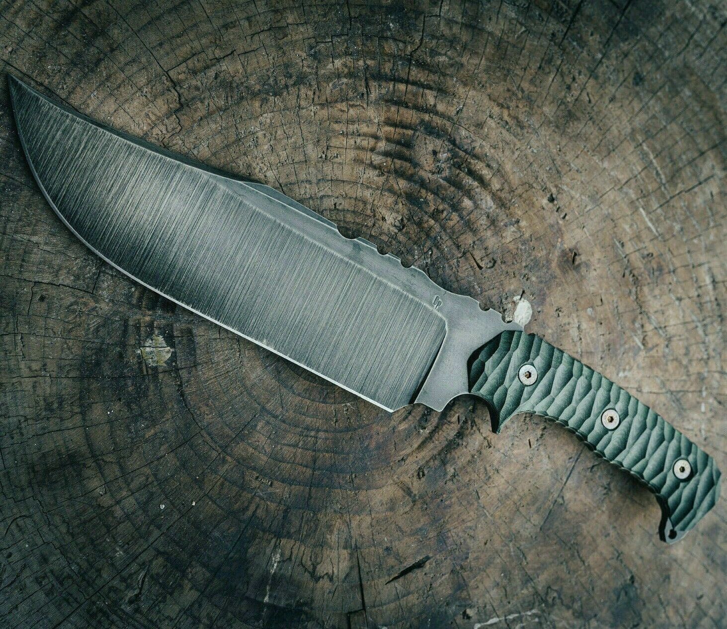 Custom Handmade D2 Tool Steel GOD FATHER Bowie Knife With Micarta Handle -Sheath