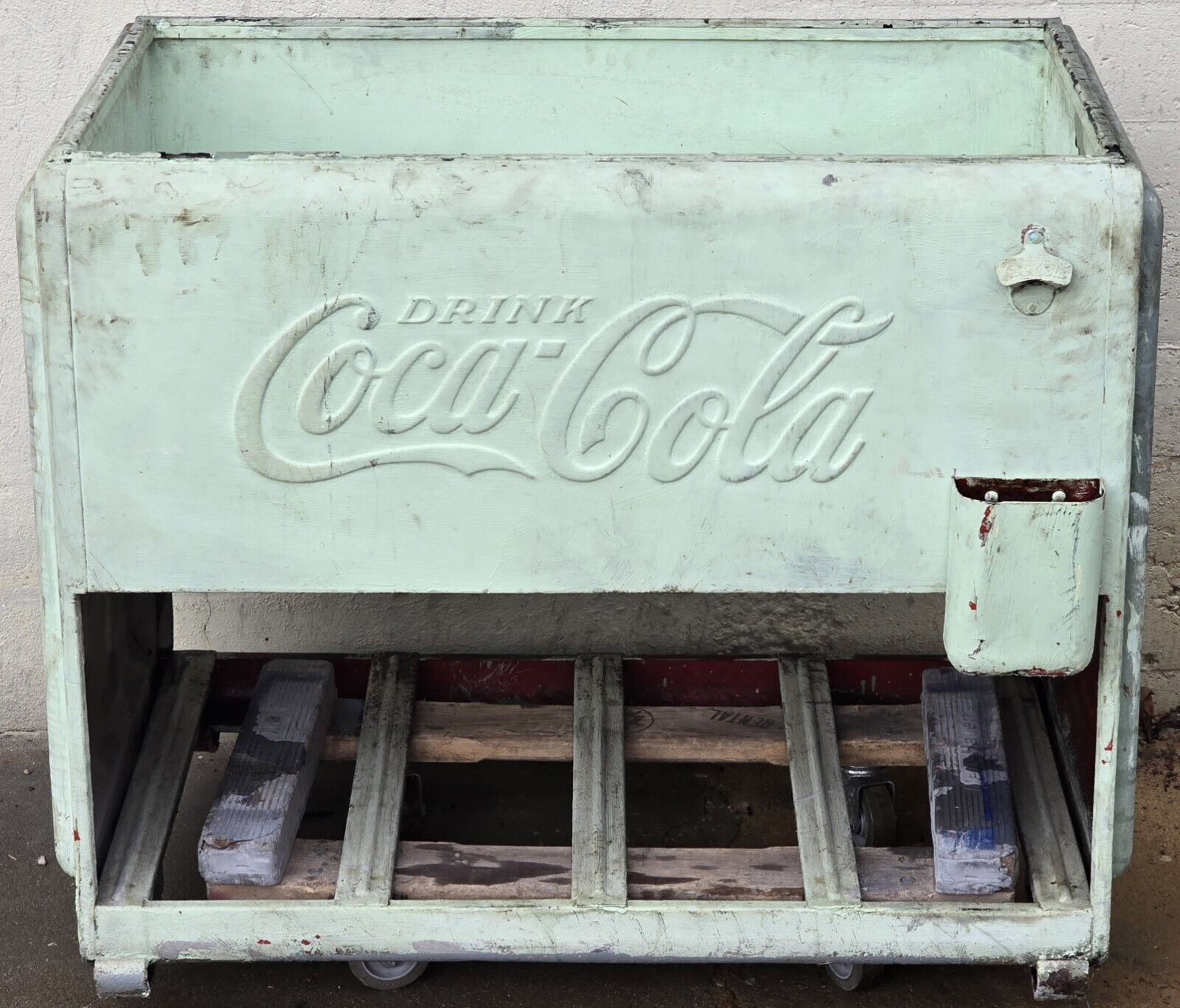 Antique 1938 Coca Cola Tennessee Cooler Ice Cubes Westinghouse Bottle Coke T374