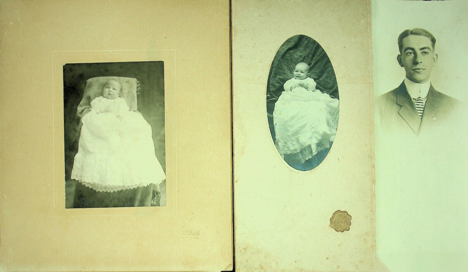 THREE Antique Cabinet Card Photos - E11-D