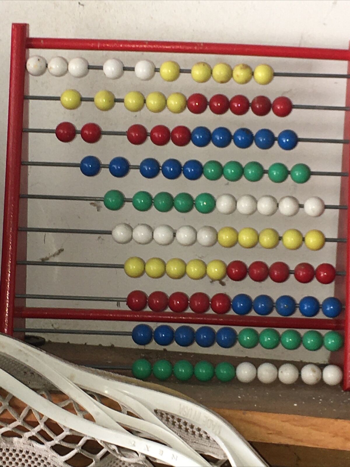 Vintage Wood Abacus Colored Beads