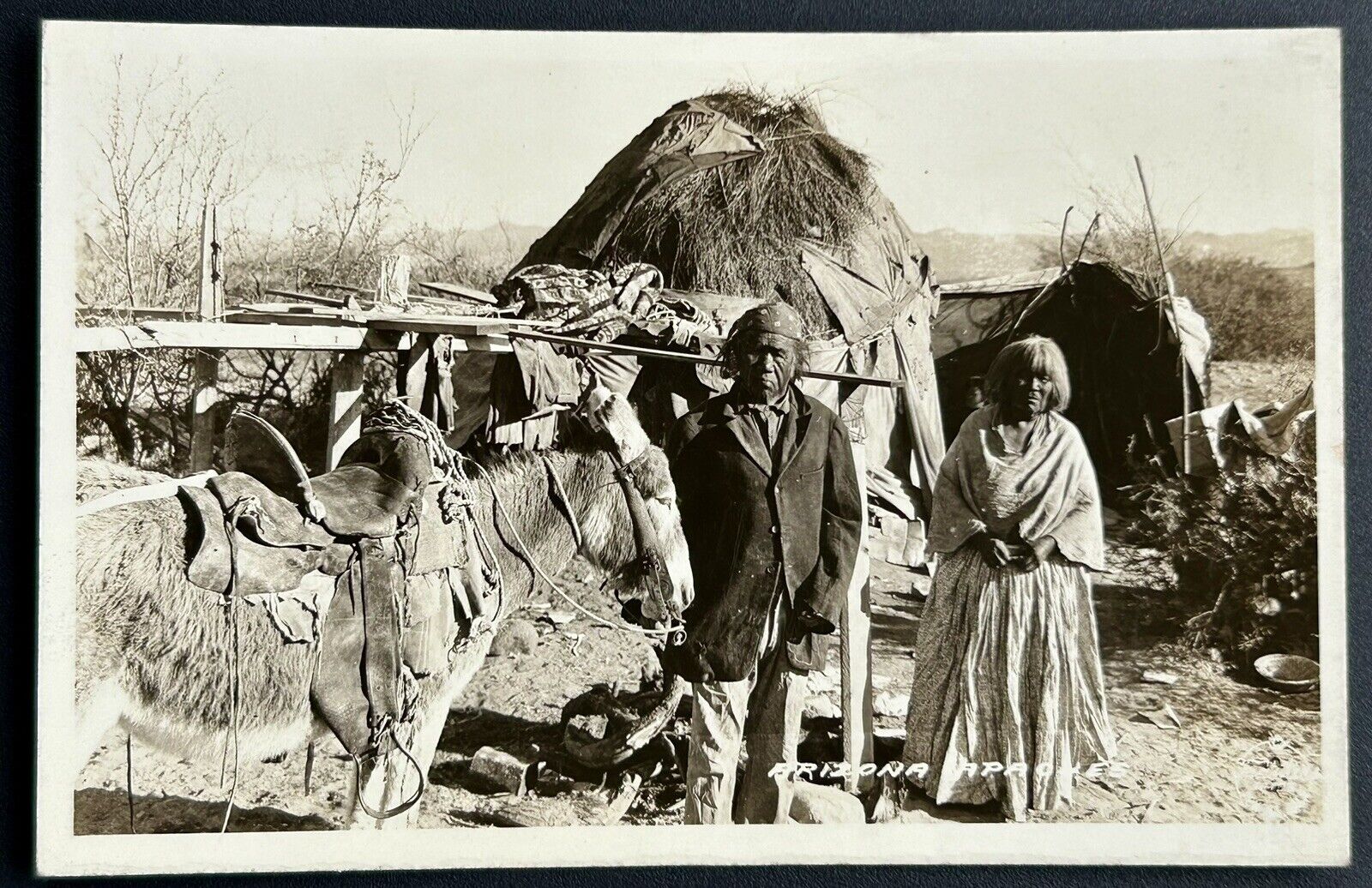 Arizona Apaches. Native American State Indians. Real Photo Postcard