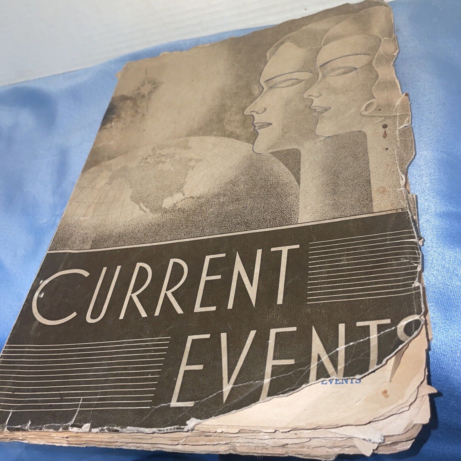 Vintage Our Times Current Events Paper 1941-1942- Very Old- Unique Estate Find