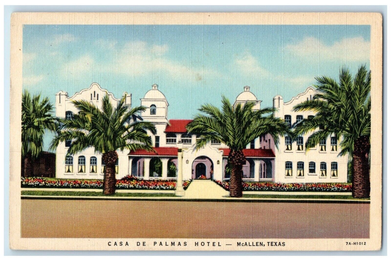 c1930's Casa De Palmas Hotel Roadside McAllen Texas TX Unposted Vintage Postcard