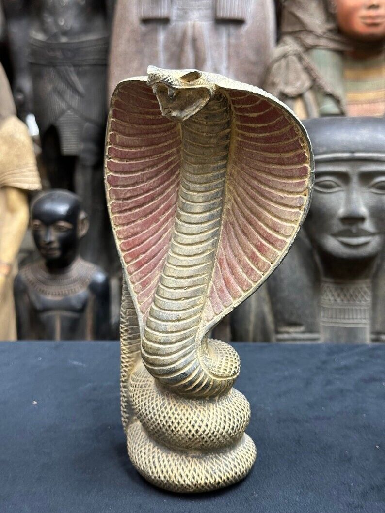 Gorgeous Uraeus cobra statue, one of the most important protection deities
