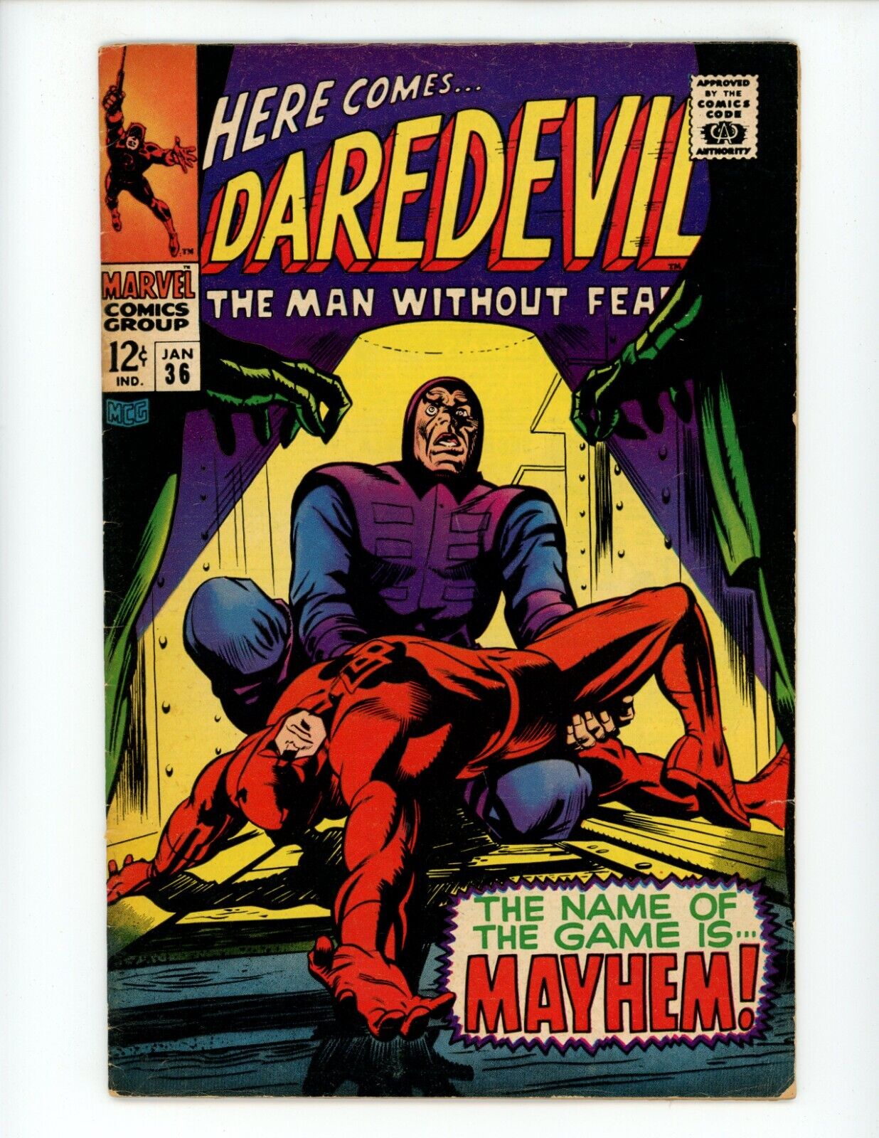 Daredevil #36 Comic Book 1968 VG/FN Stan Lee Gene Colan Marvel