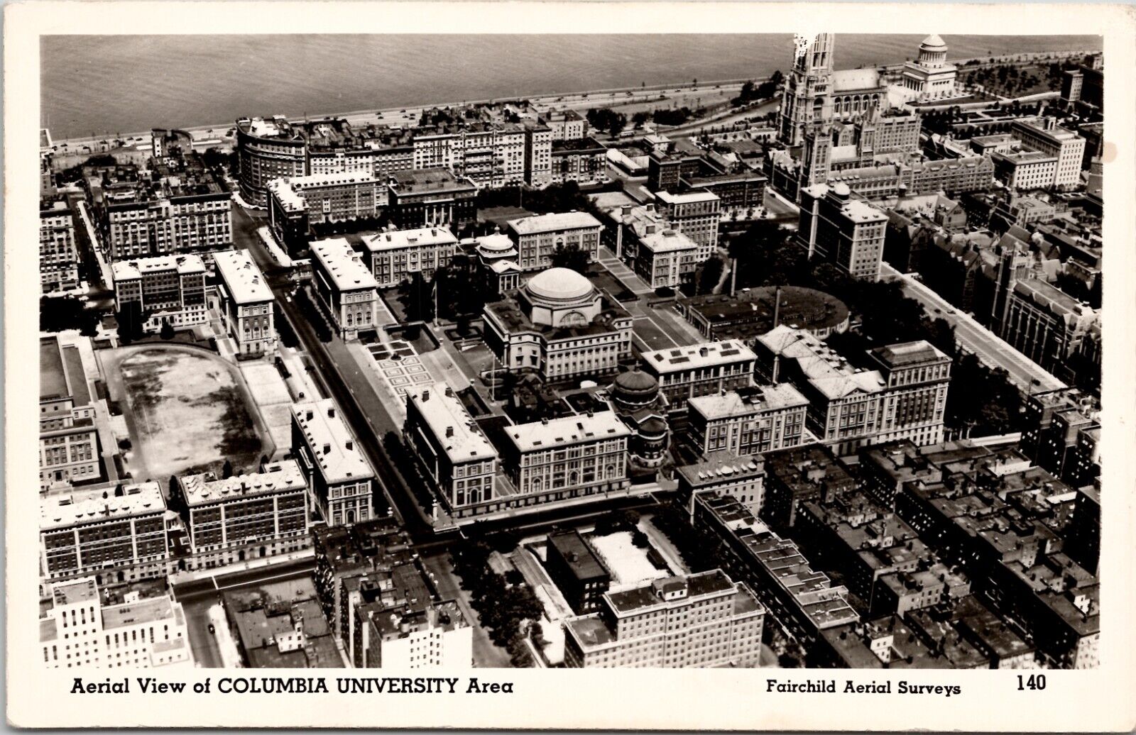 Aerial View of Columbia University Area Vintage Postcard Wps1