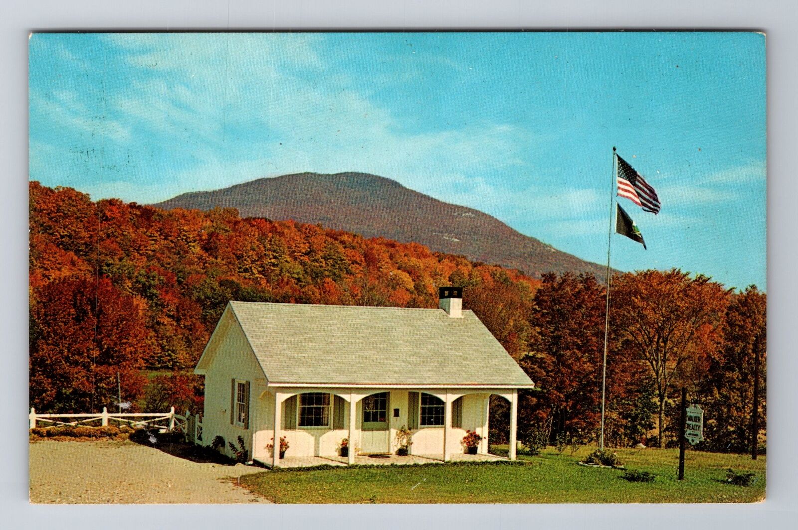 Manchester VT-Vermont, Walker Realty Rt. 7, Advertising, Vintage Postcard