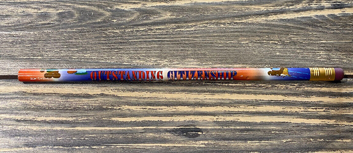 Vintage Outstanding Citizenship Red White Blue Unsharpened Pencil
