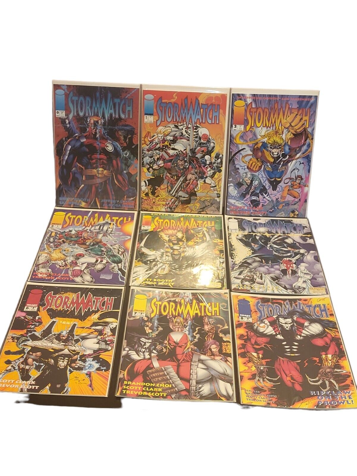 Lot Of 9 Image Comics Stormwatch #0-8 Comic Books
