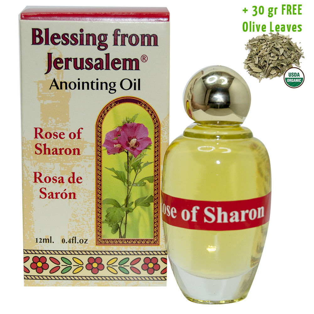 Aromatic Anointing Oil Rose of Sharon and Olive Leaves Jerusalem  0.34fl.oz/10ml