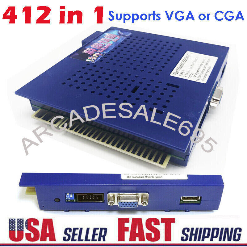 412 in 1 Blue Elf MultiGame PCB Board JAMMA Arcade VGA CGA CRT VERTICAL USA NEW