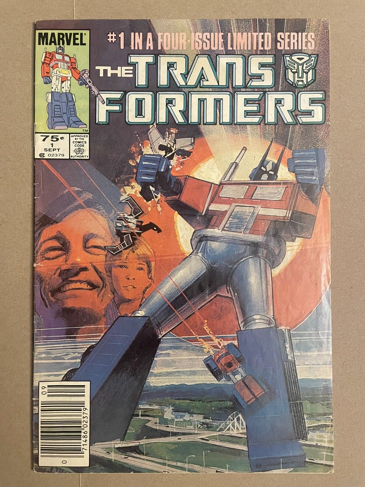 The Transformers #1 • 1984 Newsstand. 1st Team App. of Autobots & Decepticons.