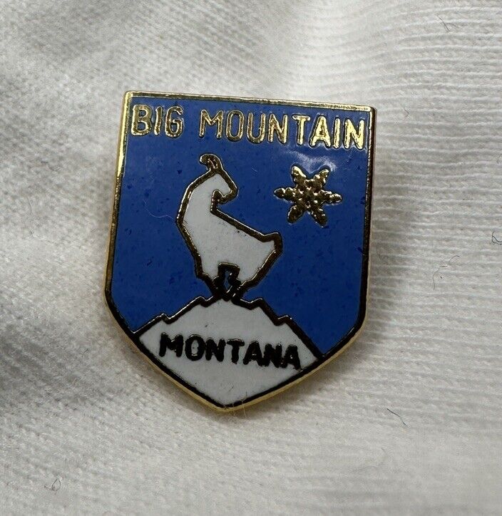 Vintage Big Mountain Whitefish Montana Ski Resort Hat Cap Lapel Pin