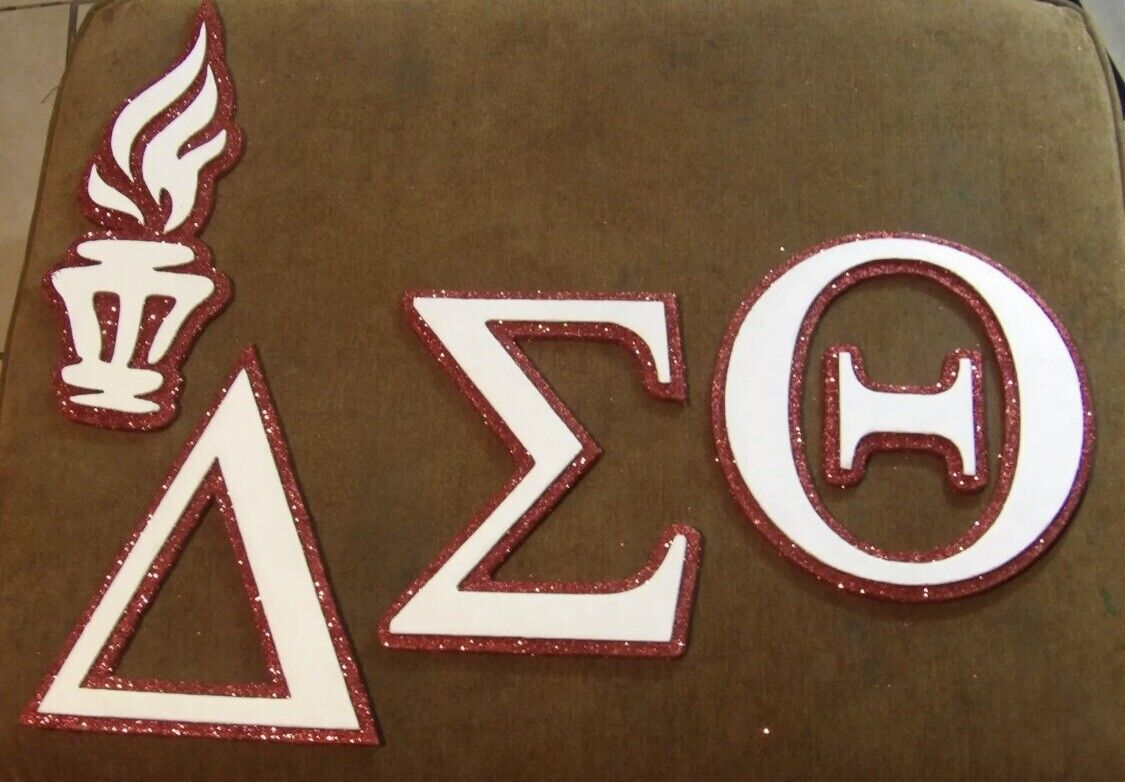 Delta sigma theta sorority wood letters full bling (All Letters Included)