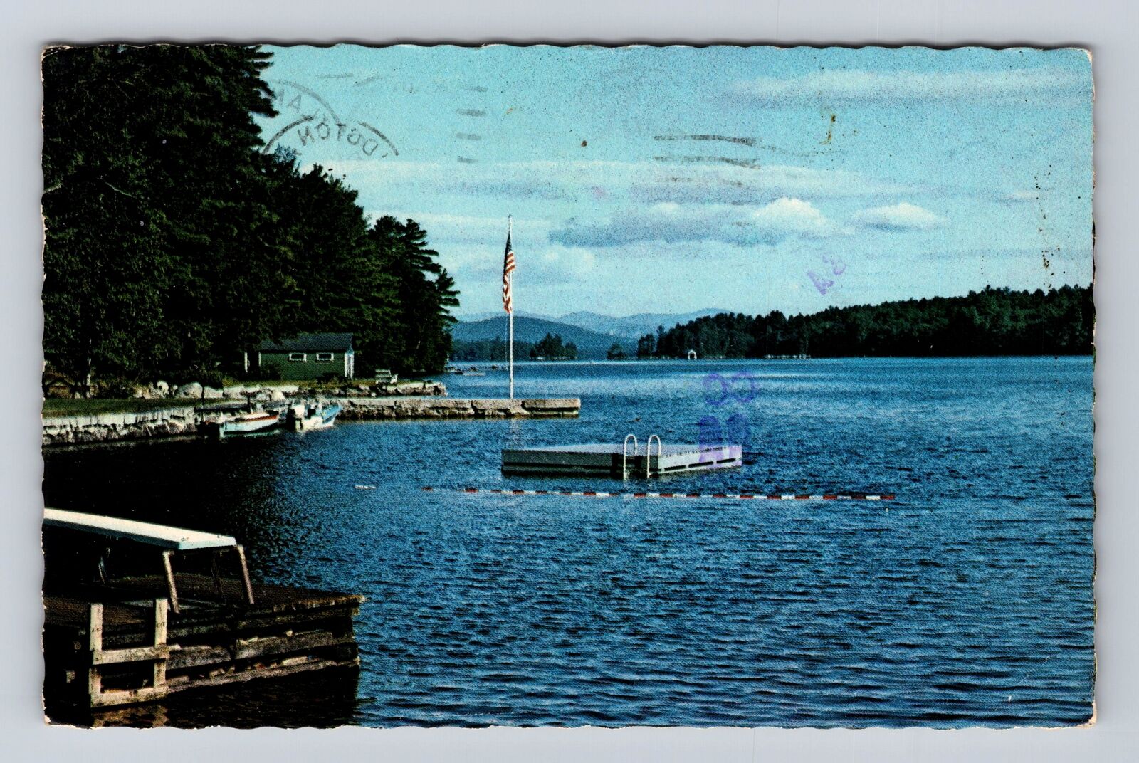 Bridgeton ME-Maine, Highland Lake, Antique, Vintage c1985 Souvenir Postcard
