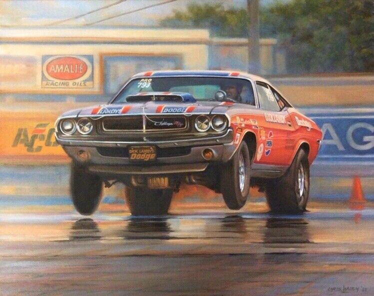 Drag Racing action prints..Pro Stock ‘70 Challenger driven by Dick Landy.
