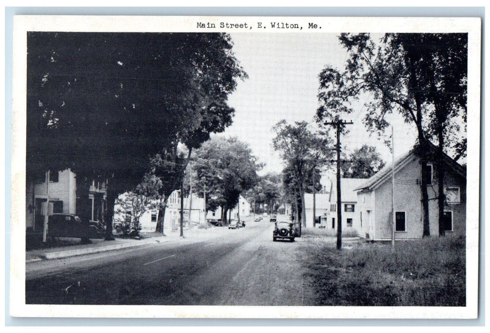 c1930\'s Main Street View Cars East Wilton Maine ME Unposted Vintage Postcard
