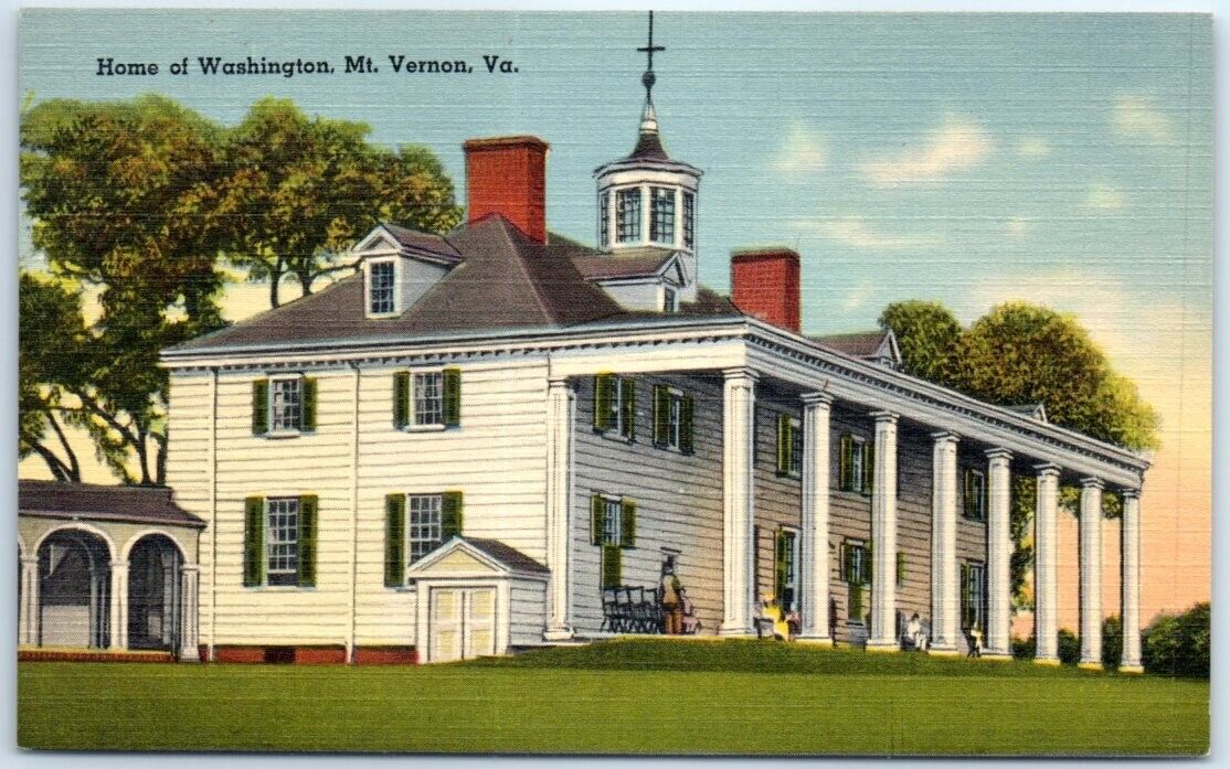 Postcard - Home of Washington, Mount Vernon, Virginia, USA