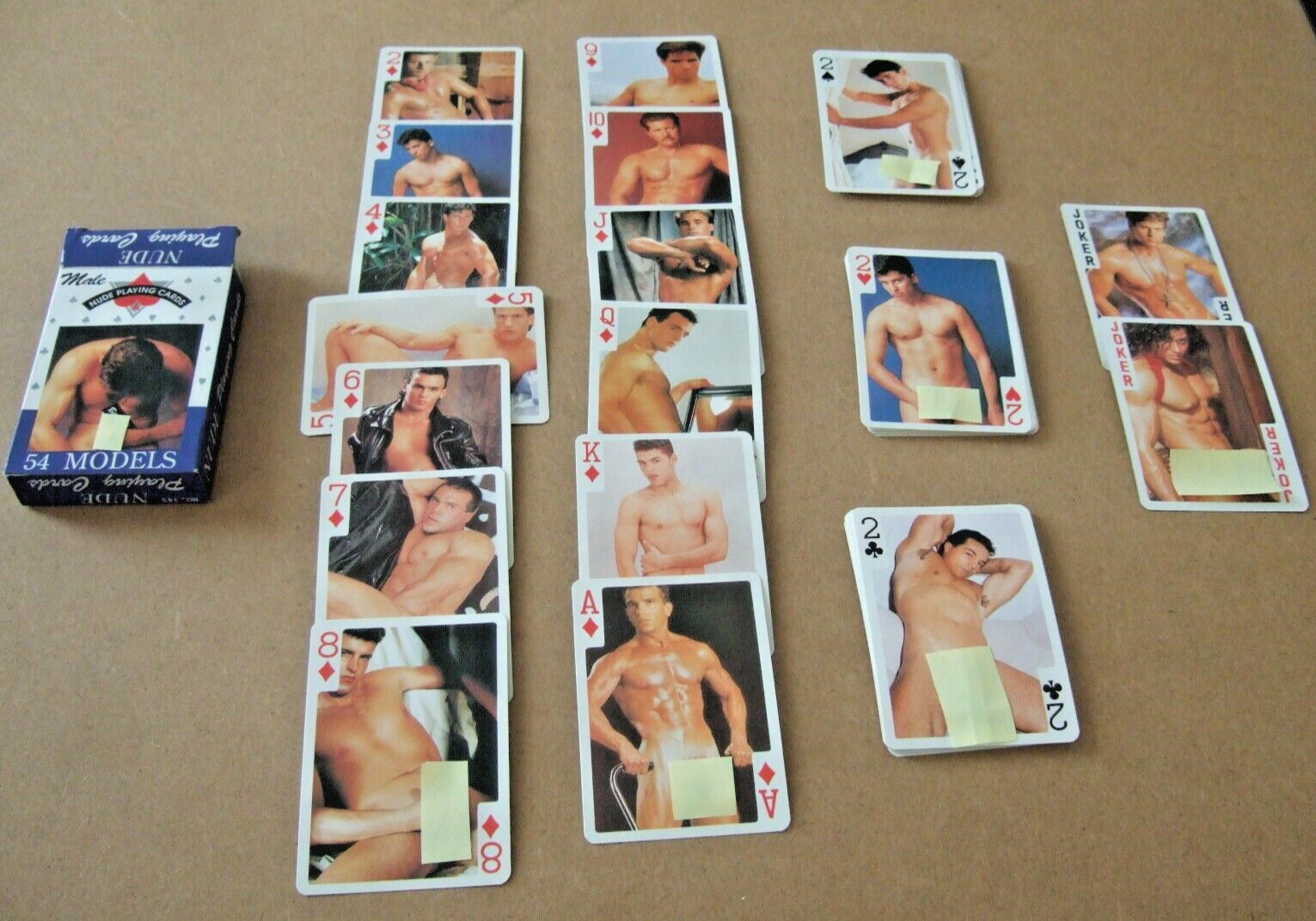 RARE   MALE NUDE  EROTIC PLAYING CARDS    52 CARDS & 2 JOKERS   ORIGINAL BOX