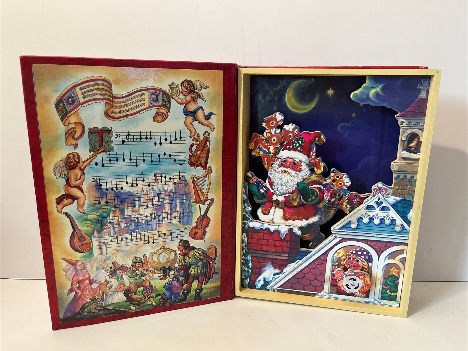 World Bazaar Musical Wooden Book Jingle Bells