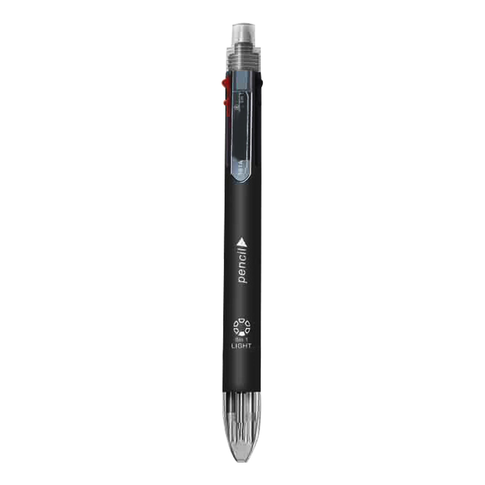 1Pc 6 In 1 Pen 5 Color Retractable Ballpoint Multi Ball Automatic Pencil