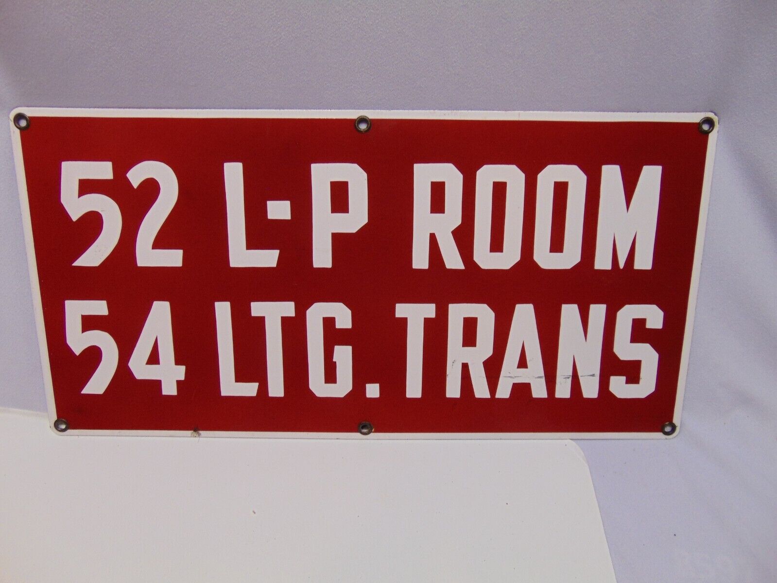 Vintage Philadelphia Rapid Transit Porcelain Bus Sign L-P Trans 20