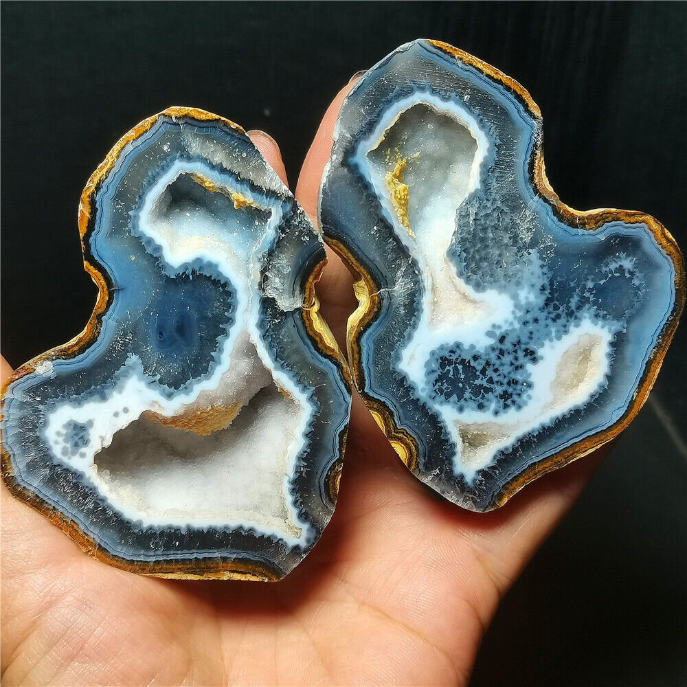 Rare 316.G China Natural Inner Mongolia Gobi Eye Agate Geode Collection  WYY1753