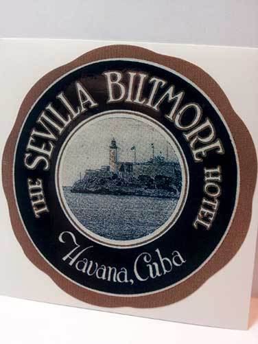 Cuba Biltmore Hotel Vintage Style Travel Decal / Vinyl Sticker, Luggage Label