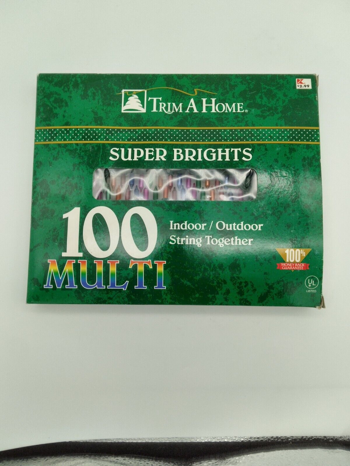 Trim A Home 100 Multi Super Bright's Indoor Outdoor String A Long Light Set