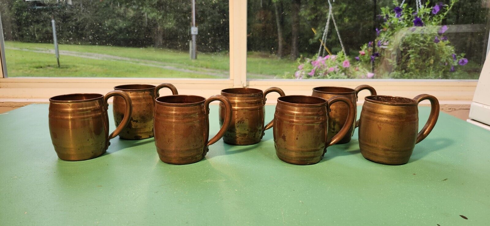 Old Colony Copper Barrel Mule Mug Cup Vintage Lot Of 7