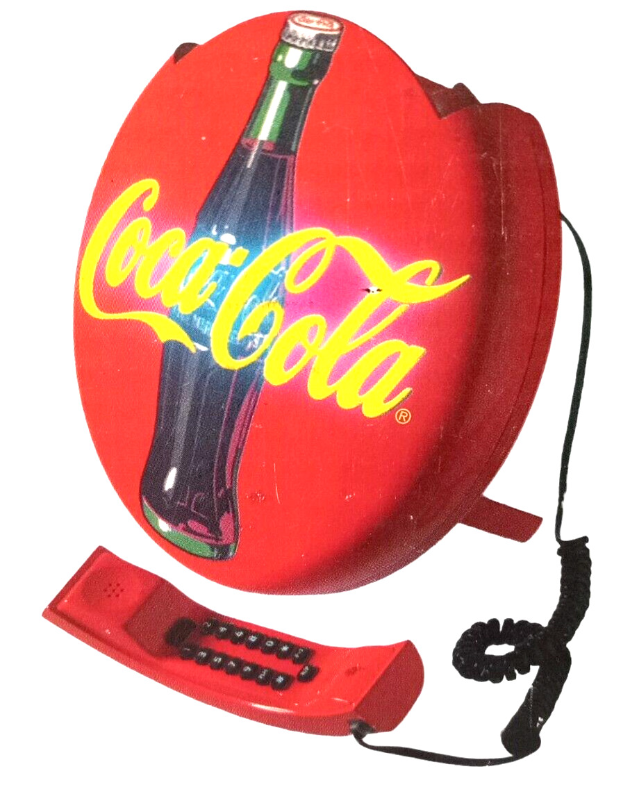 NOS Vintage COCA COLA Coke Blinking Disc Button Sign Telephone Phone NEW IN BOX