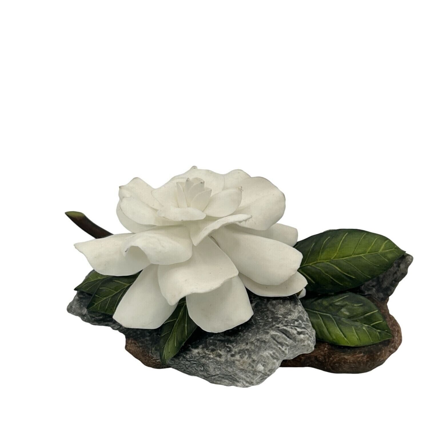 Vintage Boehm Gardenia White Porcelain Sculpture Figurine Flower