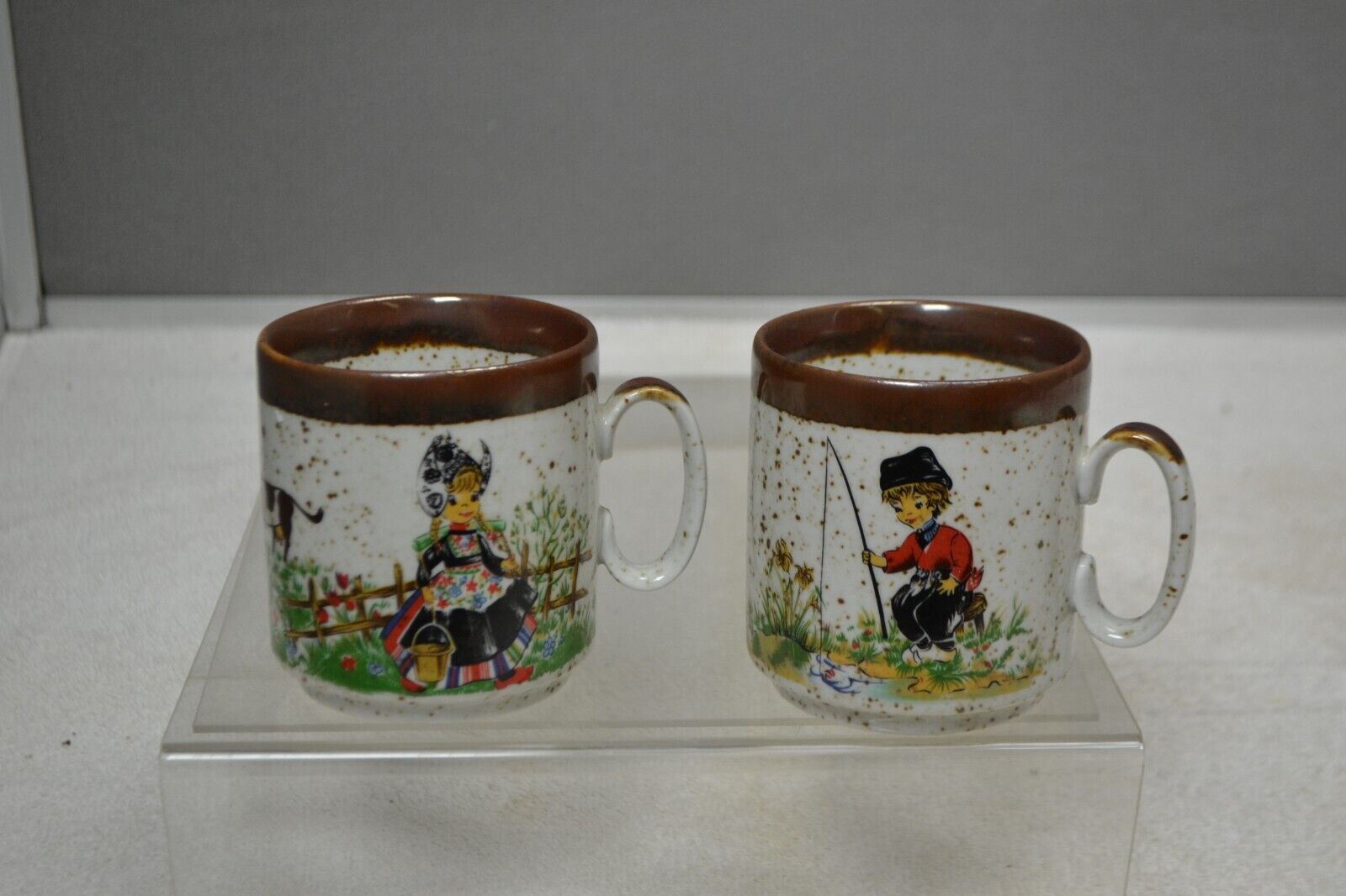 Vintage cups, Little boy ^ Little girl cup set of 2