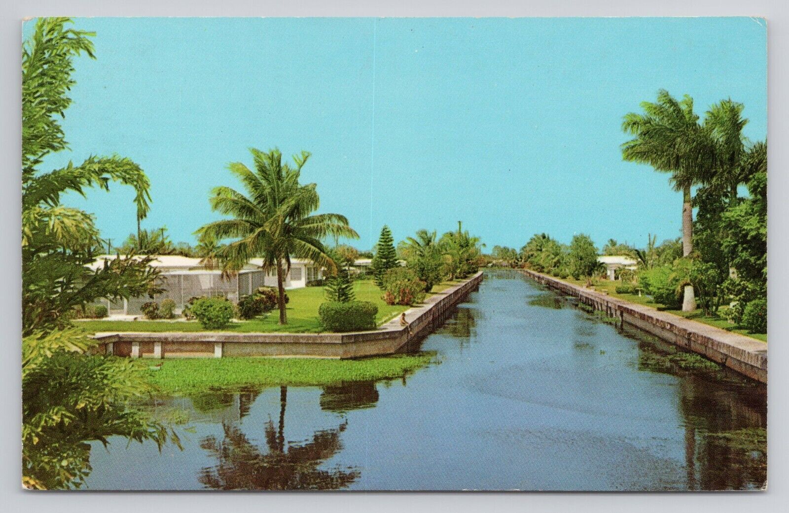 Postcard Margate Florida Waterway Residences Along A Beautiful 1973