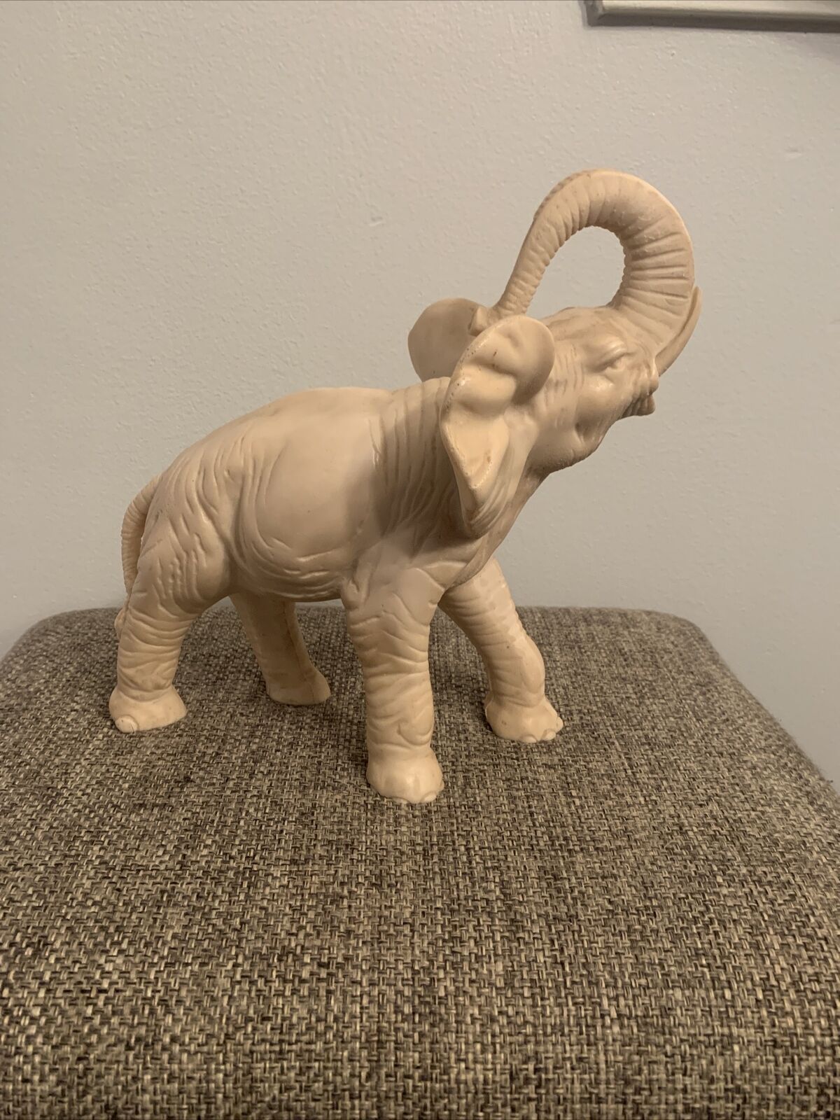 Rare Vintage Elephant Figurine “Bone-Like” Material Made In Italy Antique