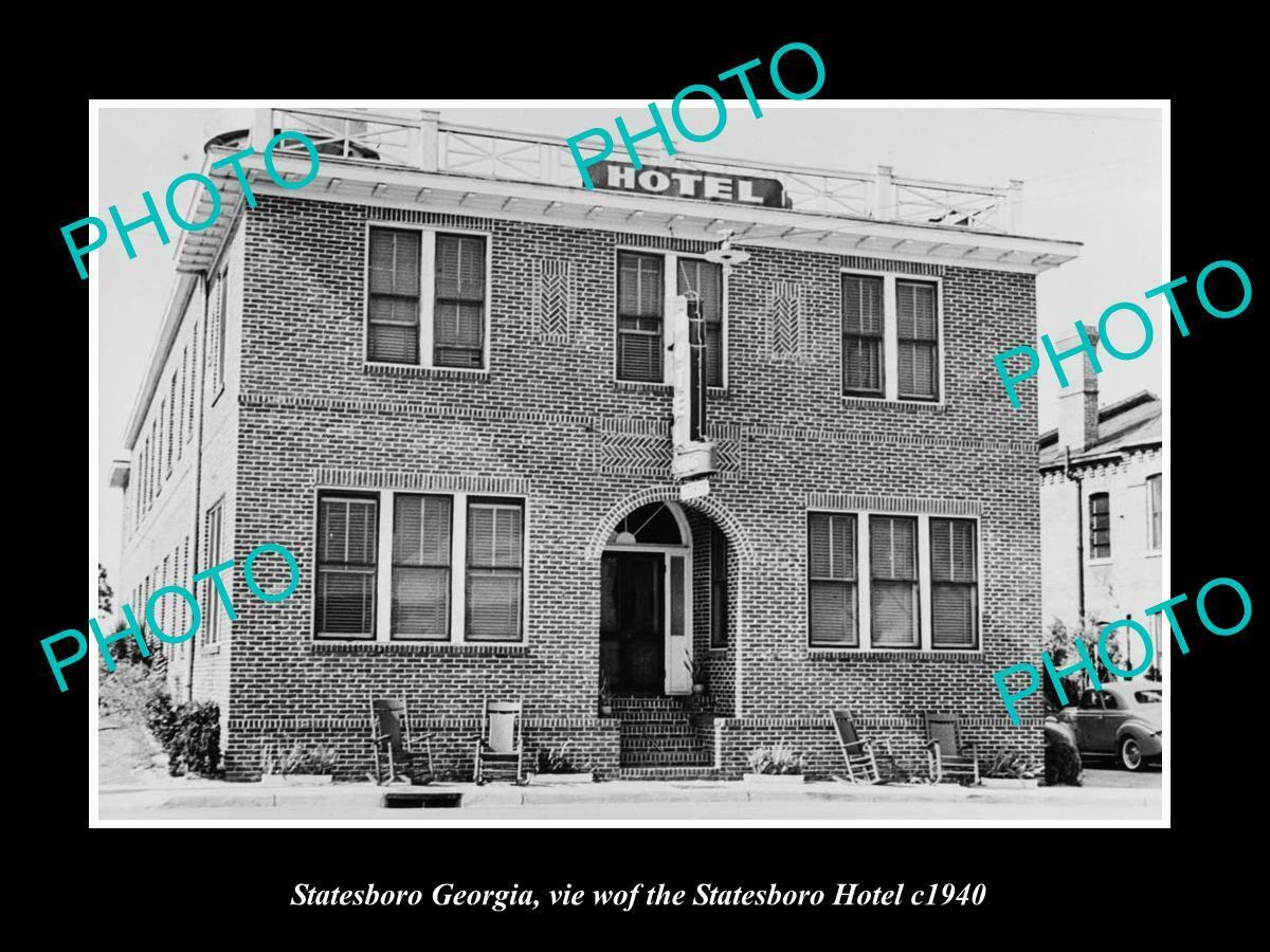 OLD 8x6 HISTORIC PHOTO OF STATESBORO GEORGIA VIEW OF STATESBORO HARBOR c1940