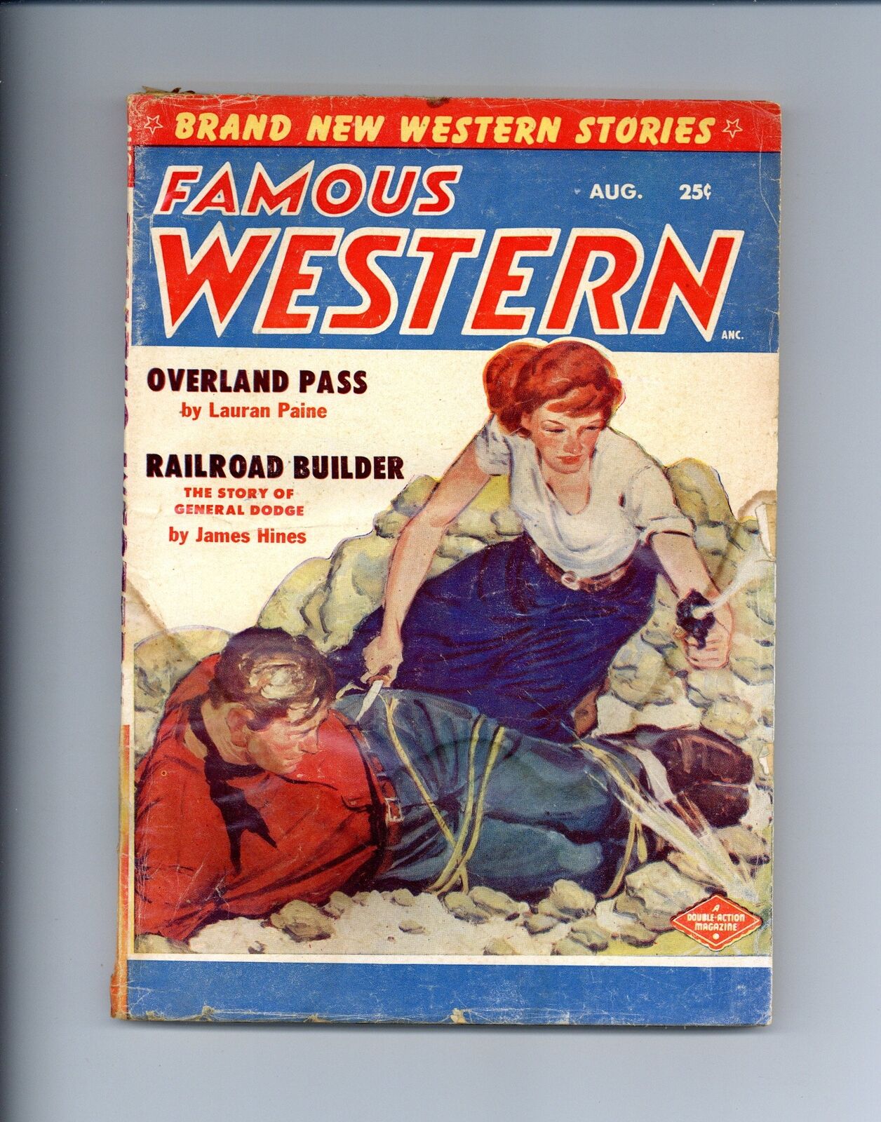 Famous Western Pulp Aug 1955 Vol. 16 #4 GD