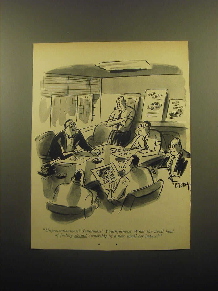 1959 Cartoon by Barney Tobey - Unpretentiousness? Jauntiness? Youthfulness?