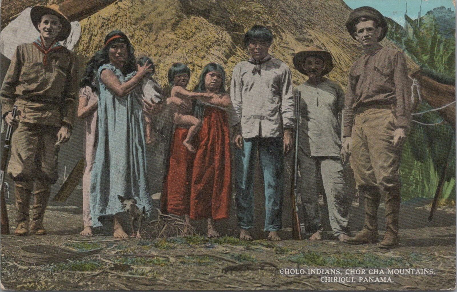Postcard Cholo Indians Chor Cha Mountains Chiriqui Panama 