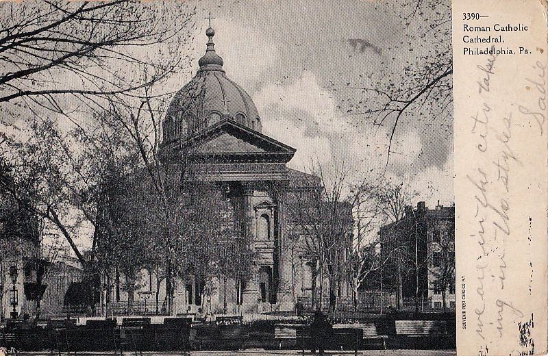 Postcard Roman Catholic Cathedral Philadelphia PA 1908