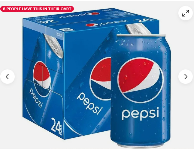 Pepsi Cola Soda Pop, 12 oz Cans, 24 Pack,