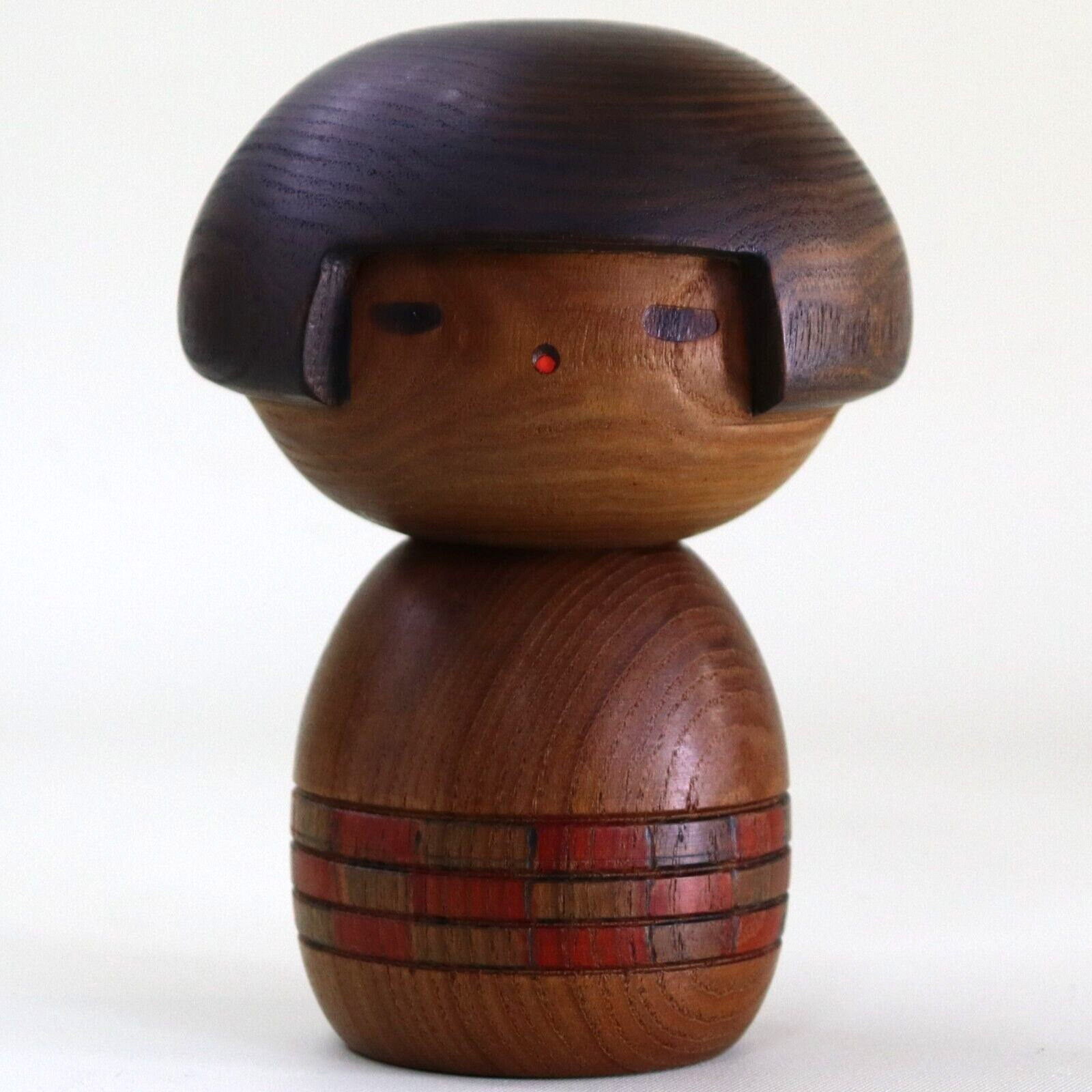 Japanese Old Kokeshi   Japanese Traditional wooden doll　~signed Sanpei Yamanaka
