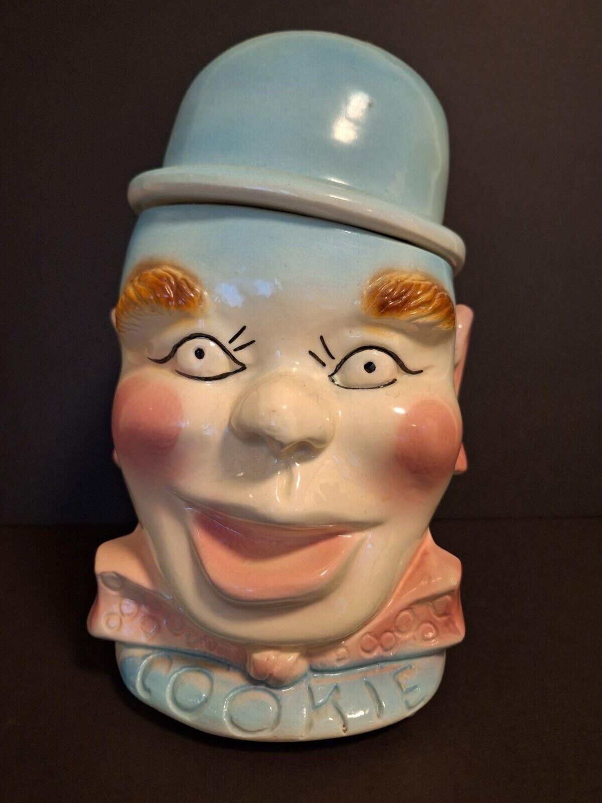 Pinky The Clown Cookie Jar: Blue Painted/EXCELLENT condition