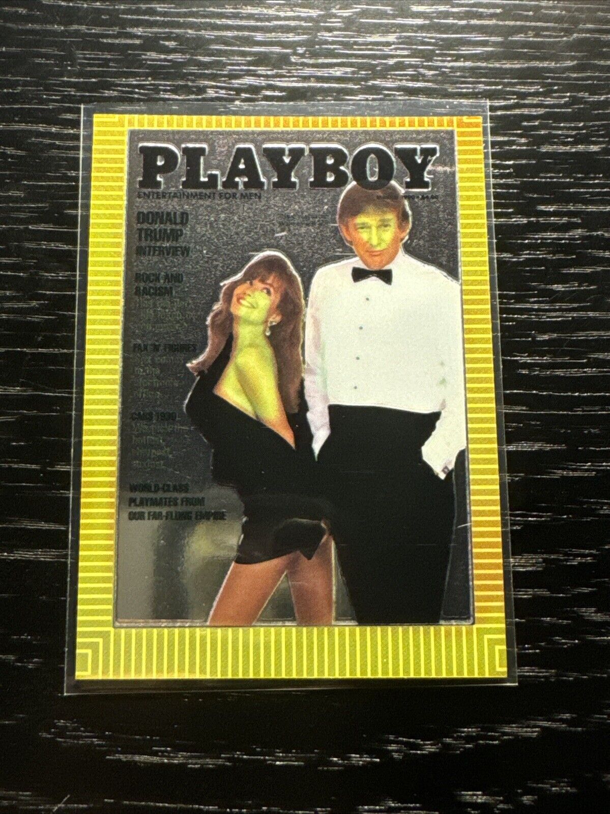Donald Trump 1995 Playboy Chromium Chrome Cover Rookie Card #85 PSA ReadyNM-MINT
