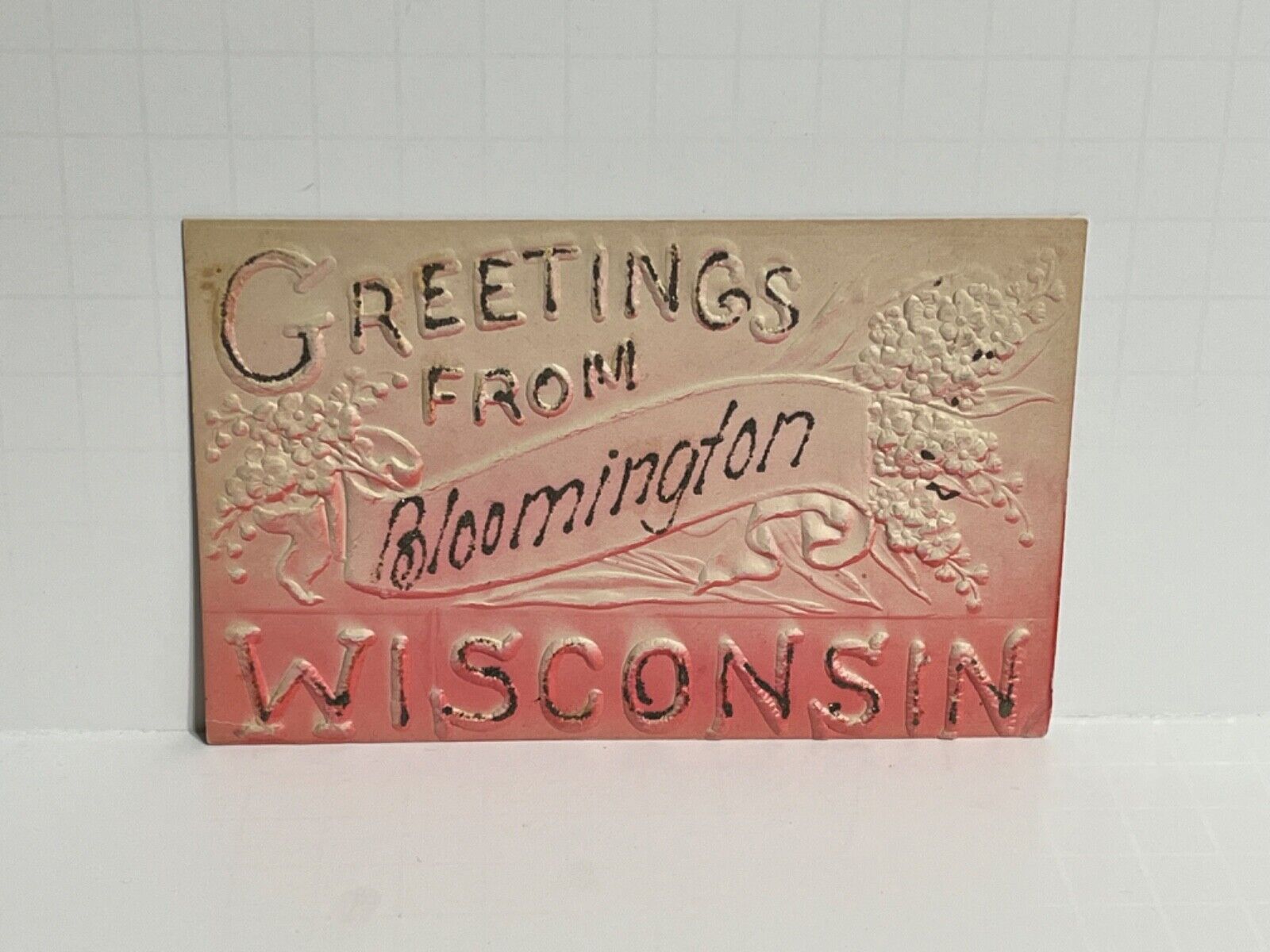 Postcard Greetings from Bloomington Wisconsin WI A69